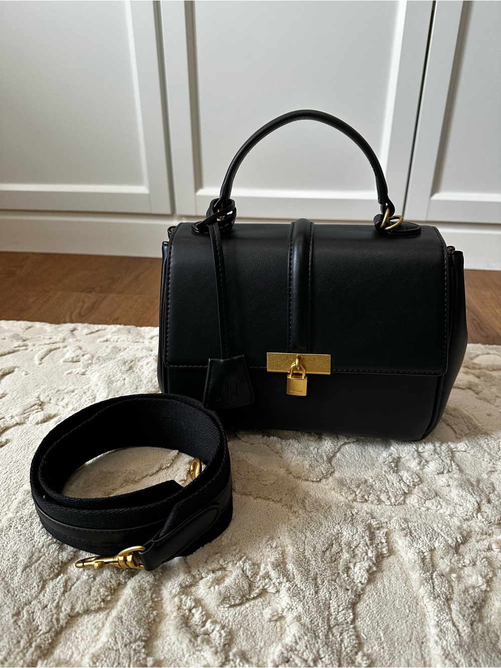 Mila Owen Wide Shoulder Padlock Handbag
